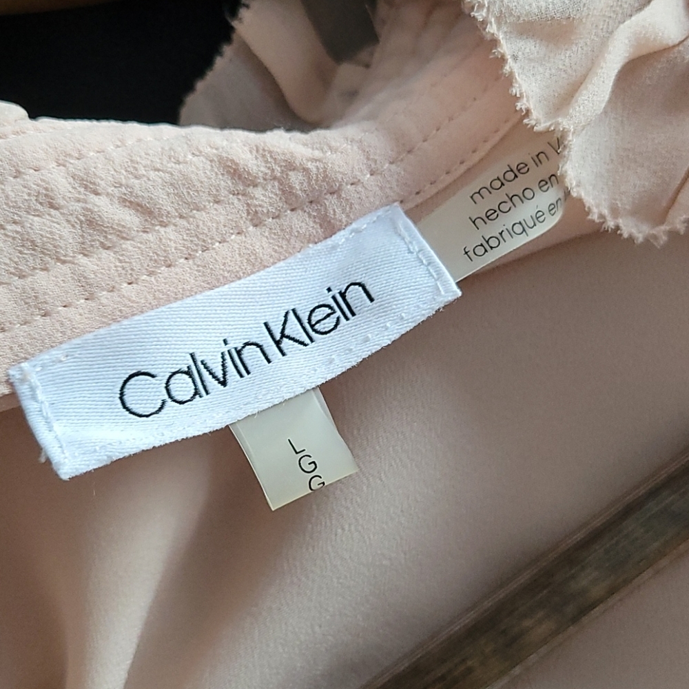 Blush Button Down Blouse With Ruffled Sleeves - image 4